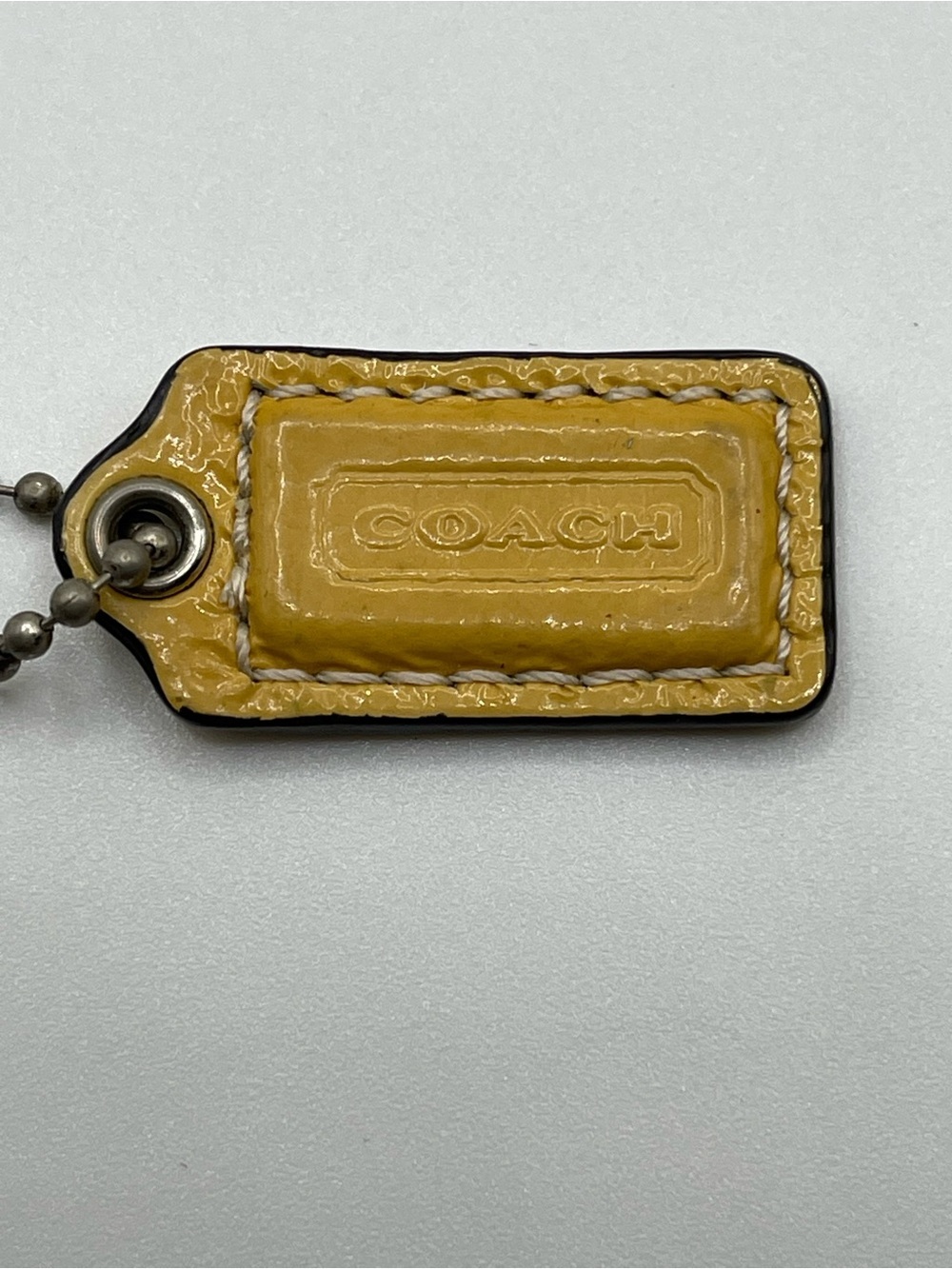 Coach Yellow Patent Leather Hang Tag Charm